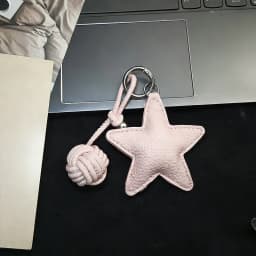 Colorful Five-pointed Star Woven Rope Leather Pendant New Star Woven Ball Bag Pendant Keychain Creative Small Accessories