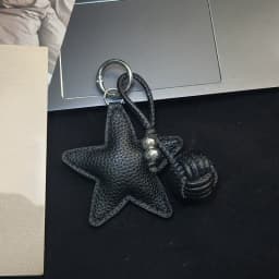 Colorful Five-pointed Star Woven Rope Leather Pendant New Star Woven Ball Bag Pendant Keychain Creative Small Accessories