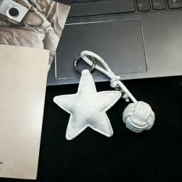 Colorful Five-pointed Star Woven Rope Leather Pendant New Star Woven Ball Bag Pendant Keychain Creative Small Accessories