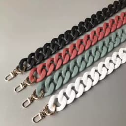 New Fashion Woman Handbag Accessory Chain Black White Green Resin Chain Luxury Frosted Strap Women Clutch Shoulder Purse Chain