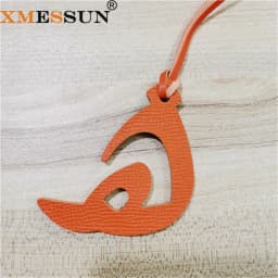 Wholesale Luxury Genuine Natural Leather Character Alphabet Arabic Letter H Keychain Backpack Pendant Ladies Women Bag Charm