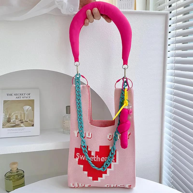 Woman Handbag Extension Strap Acrylic Chain Cross Body Wide Shoulder Strap Replacement Handles Bags Part Accessories