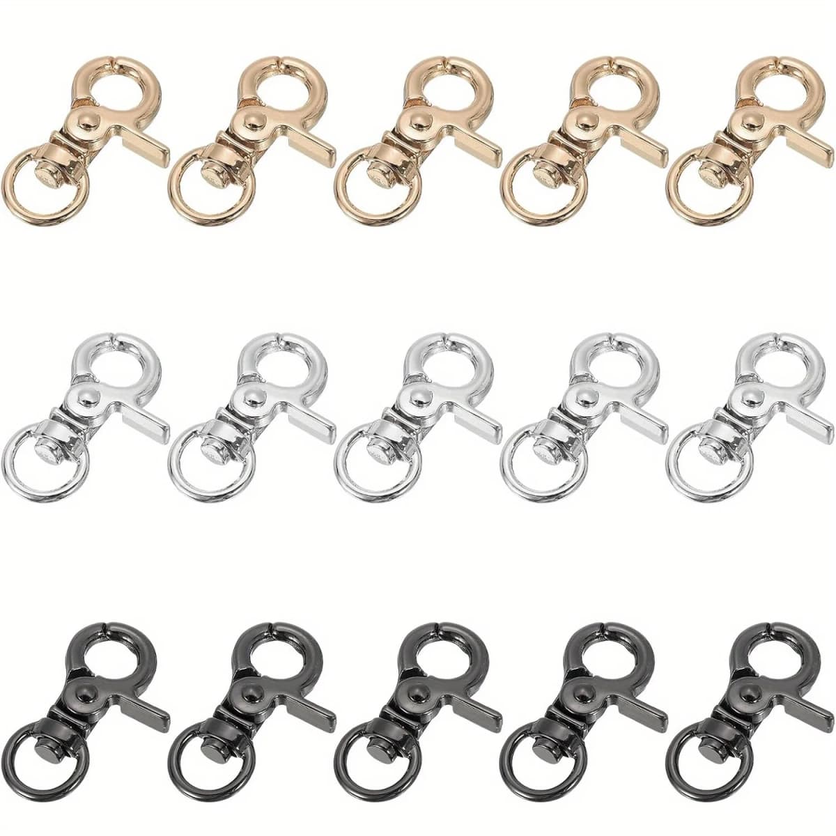 5pcs Swivel Lanyard Snap Hook, Zinc Alloy Trigger Snap Hooks Metal Lobster Claw Clasp Swivel Trigger Clips for Leather Crafts