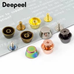 10/20Pcs Deepeel Metal Nail Rivets Buckle Screws Leather Handbag Decorative Spikes Bottom Protection DIY Hardware Accessories