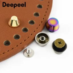 10/20Pcs Deepeel Metal Nail Rivets Buckle Screws Leather Handbag Decorative Spikes Bottom Protection DIY Hardware Accessories