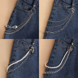 Bag Pendant Punk Street Keychain Trousers Pants Chain Multi Layer Men Chain Wallet Belt Chains Hipster Keyring Hip Hop Jewelry