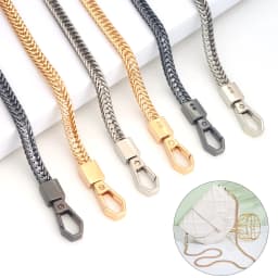 Snake Bone Chain Bag Iron Flat Bag Purse Chain Strap Accessories Shoulder Cross Body Handbag Strap Replacement DIY Purse Making