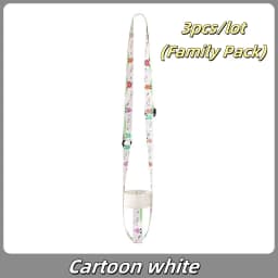 Cartoon-style Cute Water Bottle Shoulder Strap Crossbody Lanyard Mesh Pouch Portable Drink Bottle Carrier Insulated Cup Sleeve
