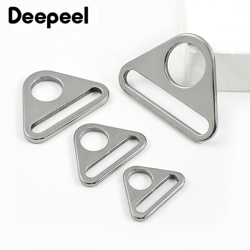 5/10Pcs Deepeel 20-38mm Stainless Steel Triangle Buckle Bag Strap Adjuster Clasp Bra Bikini Anti-slip Connector DIY Fastener Kit