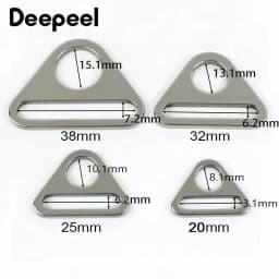 5/10Pcs Deepeel 20-38mm Stainless Steel Triangle Buckle Bag Strap Adjuster Clasp Bra Bikini Anti-slip Connector DIY Fastener Kit