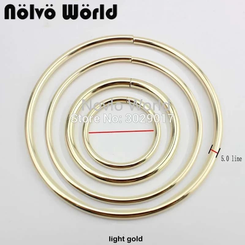 2-10-20 pieces O Big Rings 50mm 75mm 100mm 125mm 137mm for strap ring bags purses handle pants connect handmade alloy metal