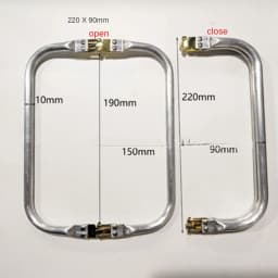 Metal Aluminum Tube Frame Bags Handle Accessories Clutch Bag Wallet Pouch Handbag Bag Parts Accessories 16/20/22/25/30cm