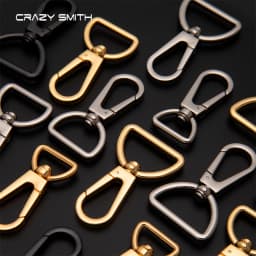 CRAZYSMITH Metal Bag Strap Spring Clip Buckles Lobster Clasp Carabiner Snap Hook DIY KeyChain Handbags Hardware Bag Accessories