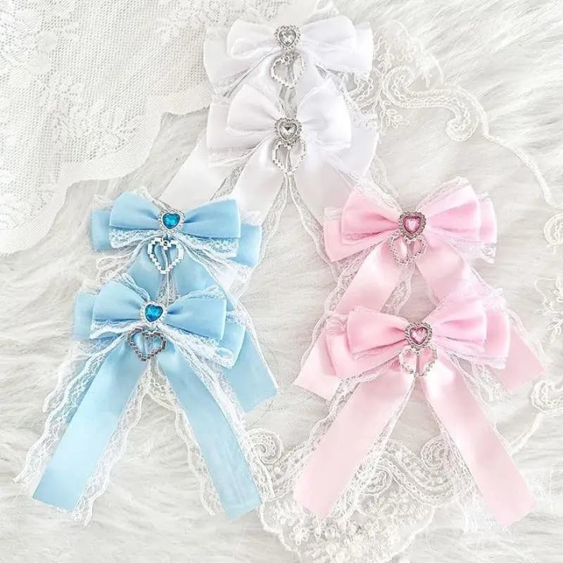 Double Layer Bow Pendant Versatile Ribbon Anime Itabag DIY Pendant Bag Lolita Itabag Jewelry Backpack Decoration Bag Accessories
