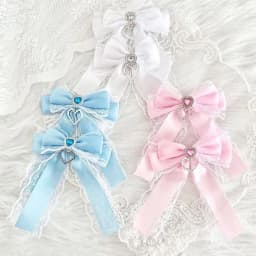 Double Layer Bow Pendant Versatile Ribbon Anime Itabag DIY Pendant Bag Lolita Itabag Jewelry Backpack Decoration Bag Accessories