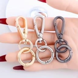 2PCS Swivel Clasp Clip, Double Opening Snap Hook Metal Swivel Clasps Lanyard Snap Hook Clasp for Keychains Bags Purses Lanyard