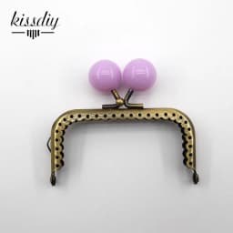 KISSDIY 10PCS 8.5cm Big Candy Bead Metal Purse Frame Square Glossy Antique Bronze Lace Coin Purse Frame Kiss Clasp Accessory