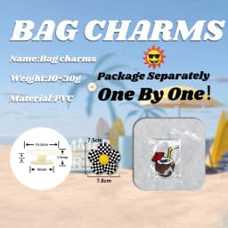 1pcs Mom Life Charms For Beach Bag Accessories Colourful Cool Moms Clus Decoration Dog Beach Tote Bag Accessories