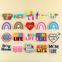 1pcs Mom Life Charms For Beach Bag Accessories Colourful Cool Moms Clus Decoration Dog Beach Tote Bag Accessories