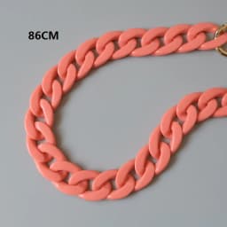Fashion Woman Bag Accessory Parts White Red Purple Green Candy Acrylic Resin Chain Lovely Strap Women Shoulder Cute Clutch Chain