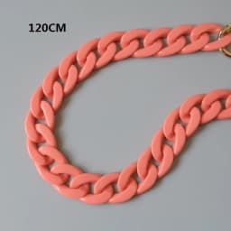 Fashion Woman Bag Accessory Parts White Red Purple Green Candy Acrylic Resin Chain Lovely Strap Women Shoulder Cute Clutch Chain