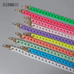 Fashion Woman Bag Accessory Parts White Red Purple Green Candy Acrylic Resin Chain Lovely Strap Women Shoulder Cute Clutch Chain