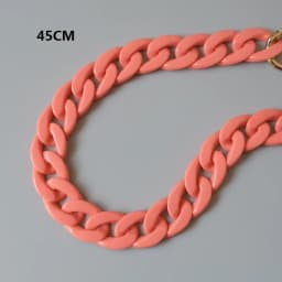 Fashion Woman Bag Accessory Parts White Red Purple Green Candy Acrylic Resin Chain Lovely Strap Women Shoulder Cute Clutch Chain