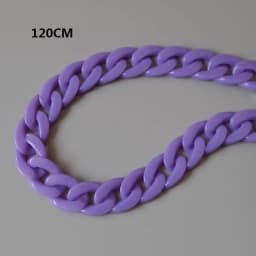 Fashion Woman Bag Accessory Parts White Red Purple Green Candy Acrylic Resin Chain Lovely Strap Women Shoulder Cute Clutch Chain