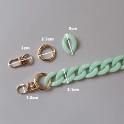 Fashion Woman Bag Accessory Parts White Red Purple Green Candy Acrylic Resin Chain Lovely Strap Women Shoulder Cute Clutch Chain