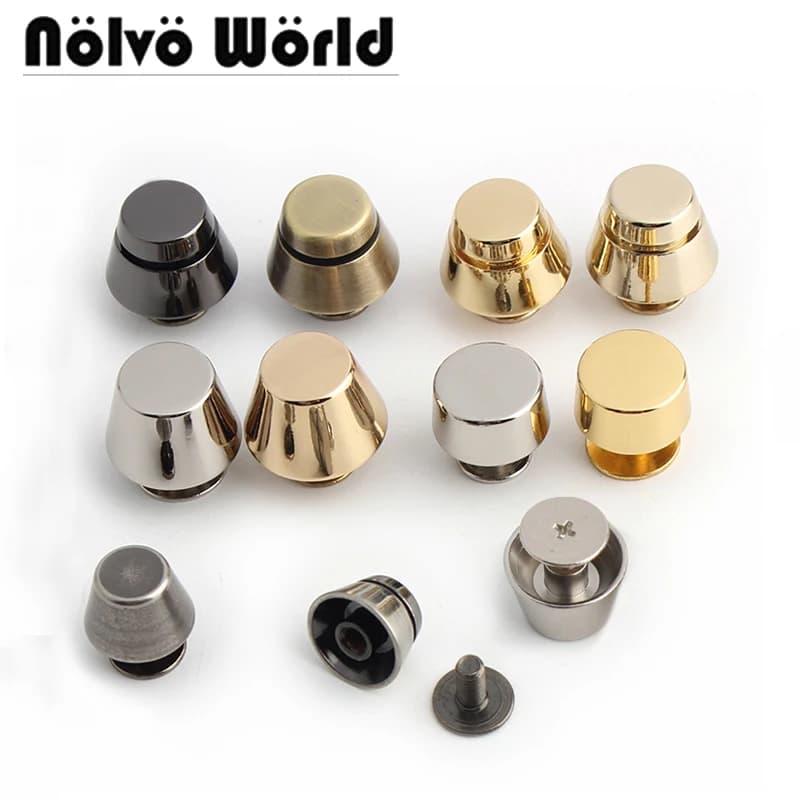 10-50pcs11-15mm Metal Bucket Shape Screw Back Rivet Studs Nail Stud for Garment Leather Craft Belt Wallet Decoration Accessories