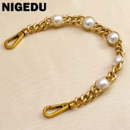 Bag Strap Pearl Chain Metal Gold Shoulder Chain DIY Bag Chain Fashion Replacement Strap For Bags Accessories 25 50 60 110 120CM