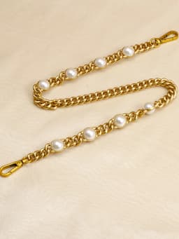 Bag Strap Pearl Chain Metal Gold Shoulder Chain DIY Bag Chain Fashion Replacement Strap For Bags Accessories 25 50 60 110 120CM