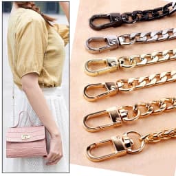 Simple Stainless Steel Bag Strap 100cm Metal Bag Chain DIY Bag Accessories For Shoulder Bag Crossbody Bag Women Bag Handbag Stra