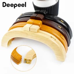 1Pc 20/25cm Wooden Purse Frame Handbag Handle Woven-Bag Closure Kiss Clasp Bag Wallet DIY Handmade Sewing Brackets Accessories