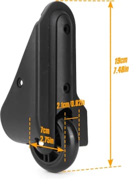 GUGULUZA 1Pair Luggage Replacement Wheel Travel Suitcase Repair Wheels Black Trolley Luggage Caster Directional Wheels ST047