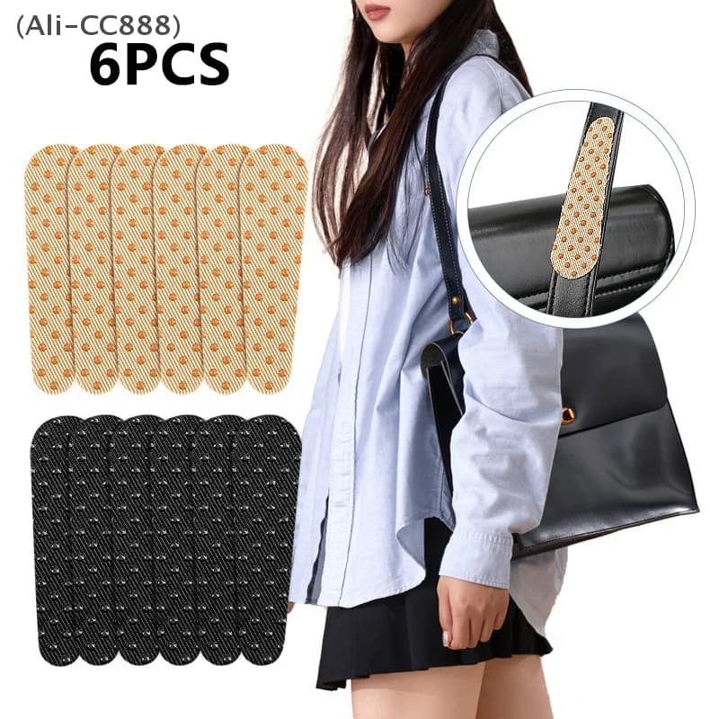6 Pcs Slip Resistant Dot Bead Silicone Shoulder Strap Anti-slip Tape .Bag Strap Non-Slip Strip Adhesive Stickers