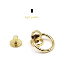 Metal Zinc-alloy Ball Nail Screwback Screw Back Rivet Stud Spot with O Ring for Leather Bag Belt Strap Phone Case 10pcs/pack