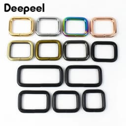 5Pcs Deepeel 13-50mm Metal Ring Buckles for Bags Straps Webbing Belt Connect Clasps Dog Collar Adjust Loop Hook DIY Accessories