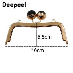 1/2/5Pcs 16/20cm Metal Bag Handle Purse Frame Pearl Head Kiss Clasp HandBag Wallet Sewing Brackets DIY Bags Hardware Accessories