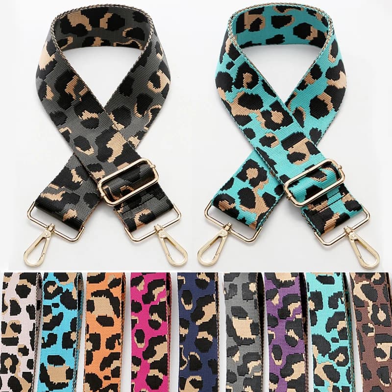 Leopard Bag Strap Handbag Belt Wide Shoulder Bag Strap Replacement Strap Accessory Bag Part Adjustable Belt For Bag 130cm