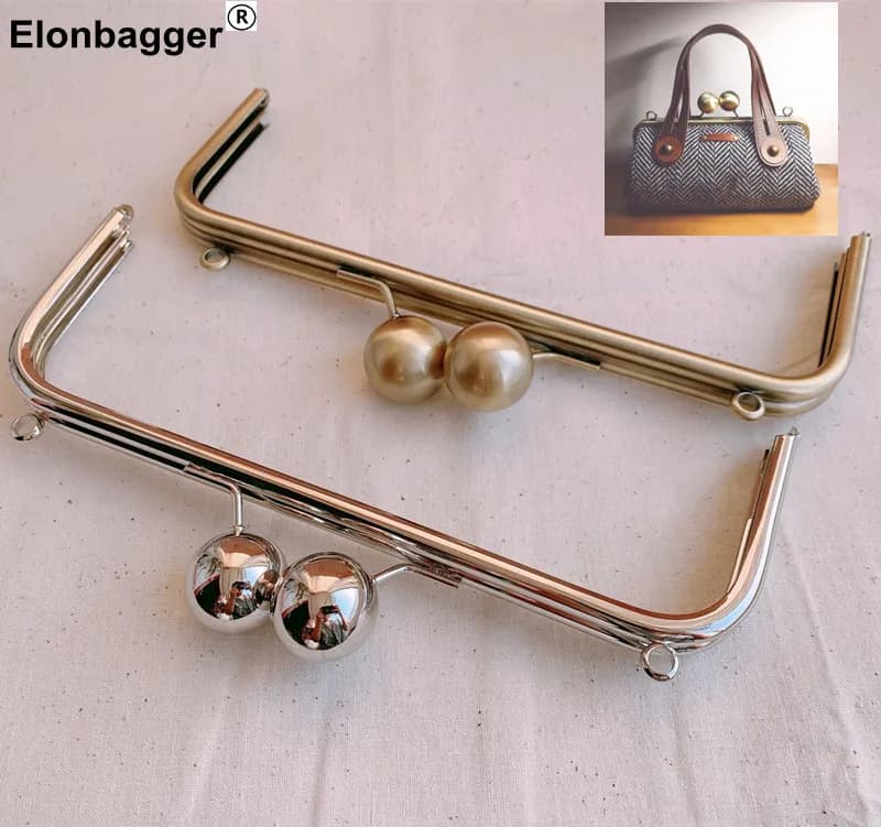 1 Pieces High Quality DIY Handbag Iron Metal Purse Frame Accessories Bag Parts Metal Bag Handles Wholesale Factory Obag Handles
