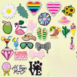 1pcs Cactus Sunflower Charms For Beach Bag Accessories Ice Cream Drink Handbag Decoration Bow Guitar Beach Tote Bag Accessories
