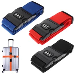 1Pc Travel Luggage Suitcase Secure Lock Durable Nylon Packing Strap Belt with Password Lock Safe Luggage Strap
