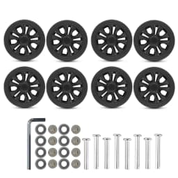 8Pcs 55x11mm Suitcase Luggages Double Swivels Castors Repair Kits Easy to Install for Replacement Luggages