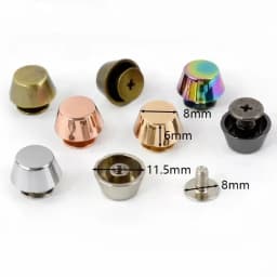 10/20/30Pcs Metal Nail Buckle Handbag Mushroom Rivet Button Purse Screw Stud Buckles Protecting Feet Leather Crafts Accessories