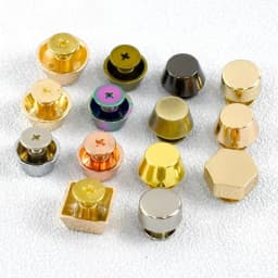 10/20/30Pcs Metal Nail Buckle Handbag Mushroom Rivet Button Purse Screw Stud Buckles Protecting Feet Leather Crafts Accessories