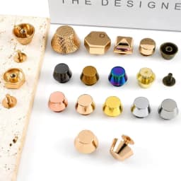 10/20/30Pcs Metal Nail Buckle Handbag Mushroom Rivet Button Purse Screw Stud Buckles Protecting Feet Leather Crafts Accessories