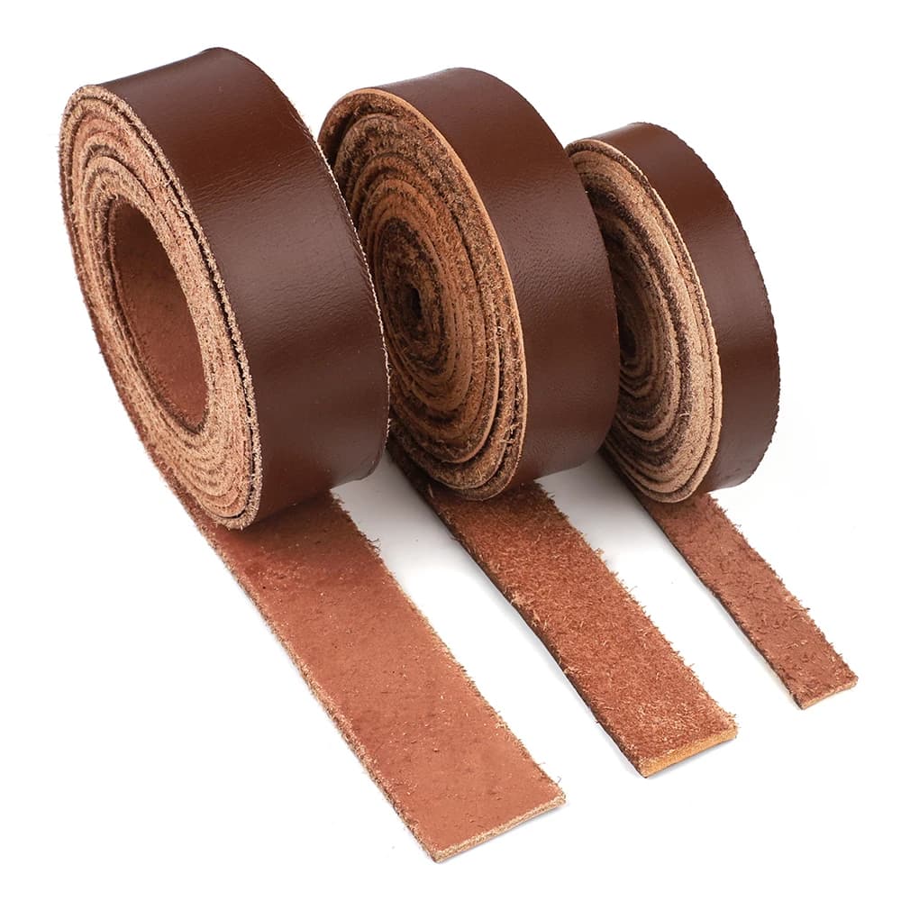 1 Roll 2 Meters DIY Genuine Leather Strips for Bag Accessories Belt Handle Crafts Making Cow Leather Strap Braided Threads