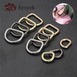 10pcs Metal D Ring Adjustable Half Rings Clasp Buckle for Belt Bags Backpacks Straps Shoes Cat Dog Collar DIY Bag Accessories