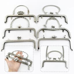 1Pc Deepeel Silver Metal Bag Handles Purse Frame Women Handbag Wallet Kiss Clasp DIY Handmade Sewing Bracket Bags Accessories